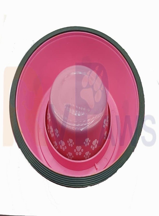 Pups&Pets وعاء طعام وماء مطبوع مضاد للانزلاق من الفولاذ المقاوم للصدأ من Pups&Pets، سعة 800 مل، مناسب للكلاب المتوسطة الحجم والجراء والقطط، ألوان متنوعة - Image 3